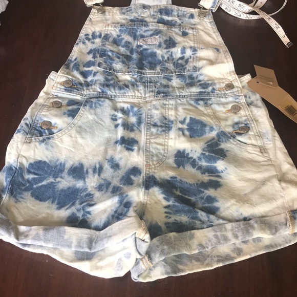Levi’s Denim Shortalls Indigo Earthy Overdye Size XL - Picture 11 of 12